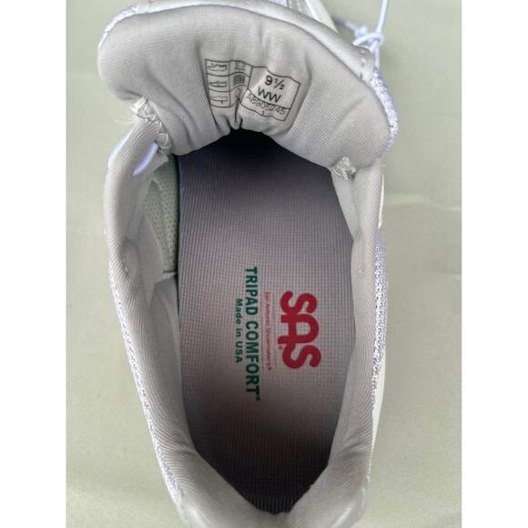 SAS Tour Mesh Non-Slip Tripad Comfort White Sneaker with Elastic Laces: Size 9WW - Picture 5 of 5